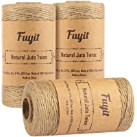 Fuyit Cuerda de Cáñamo 900 pies Cordel de Yute Vintage Durable día Accesorios- Bricolaje- Artes- Manualidades…